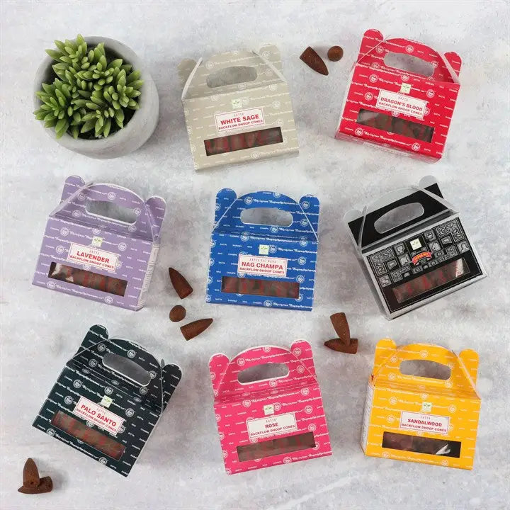 Set of 6 Dragon’s Blood Backflow Dhoop Cones by Satya (6/30)