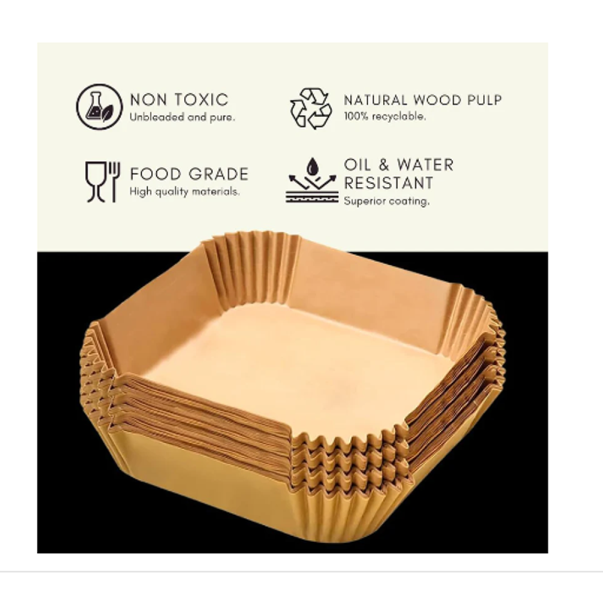 Domestic King 7.9in Air Fryer Parchment Liner Paper 50pcs- DK18087 - The Magic Elf