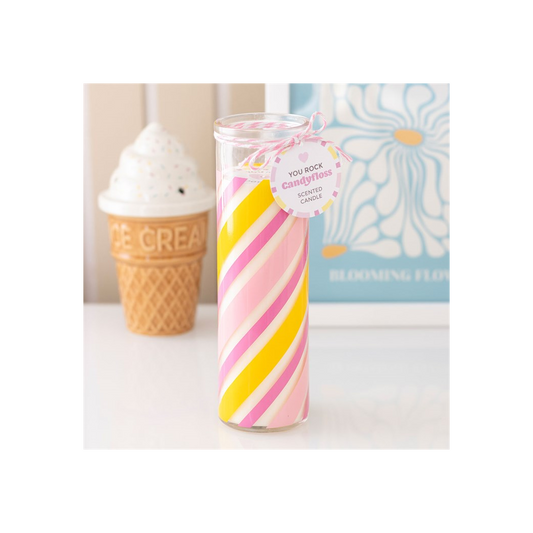 Candy Stripe Candyfloss Tube Candle
