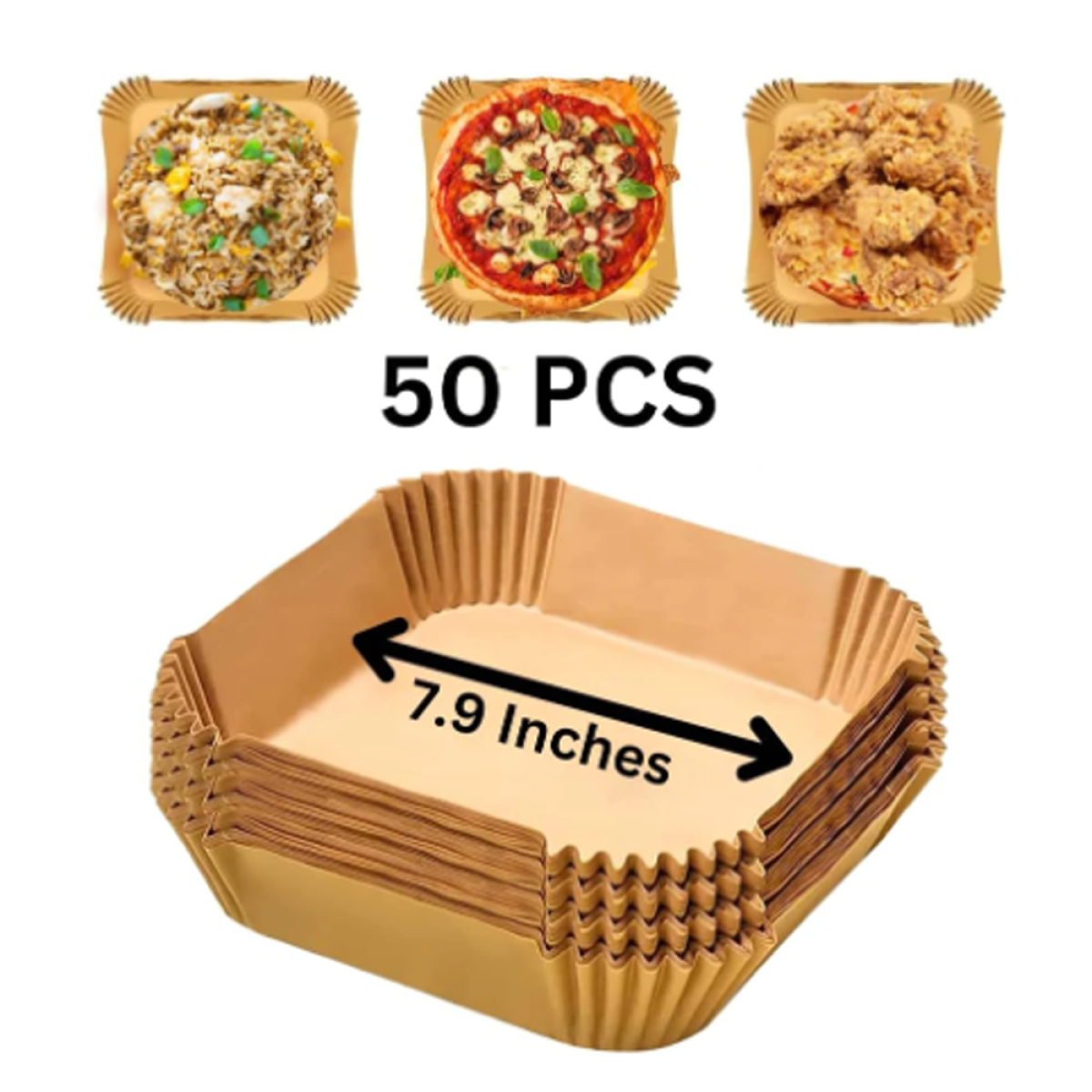 Domestic King 7.9in Air Fryer Parchment Liner Paper 50pcs- DK18087 - The Magic Elf