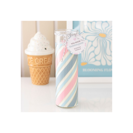 Candy Stripe Bubblegum Tube Candle
