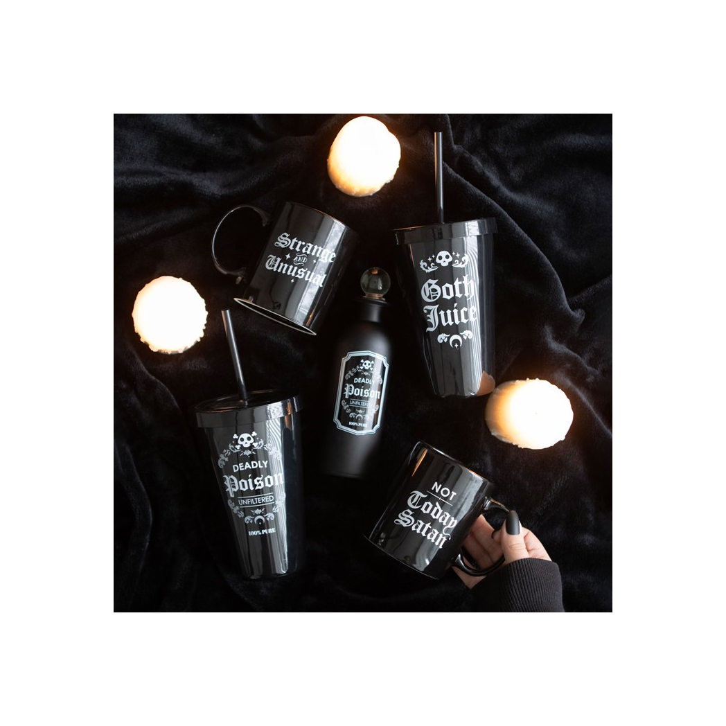 Goth Juice Plastic Tumbler with Straw