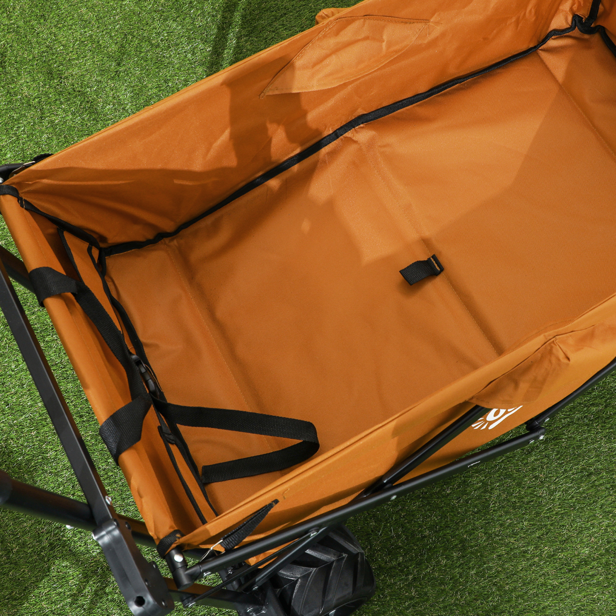 Durable Folding Cart with Canopy, 68kg Capacity - Outdoor Utility Trolley