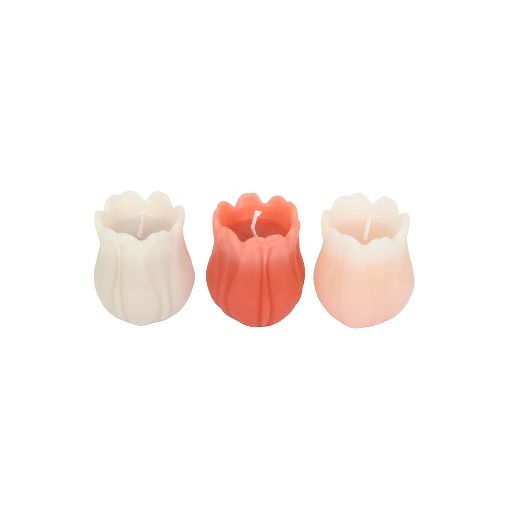 Set of 3 Tulip Shaped Candles