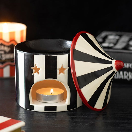 Black Striped Circus Tent Oil Burner