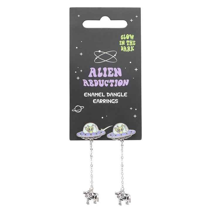 Glow in the Dark Alien Abduction Dangle Earrings