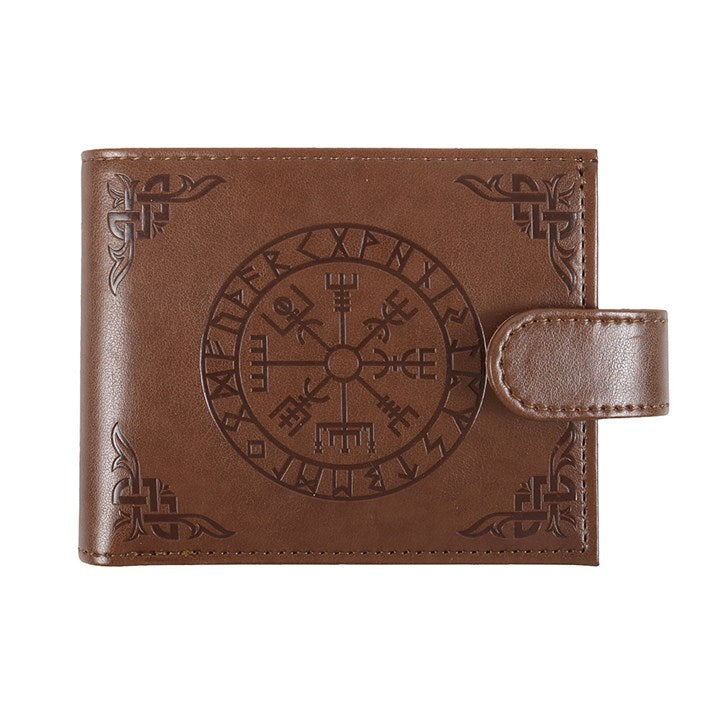 Viking Compass Faux Leather Wallet