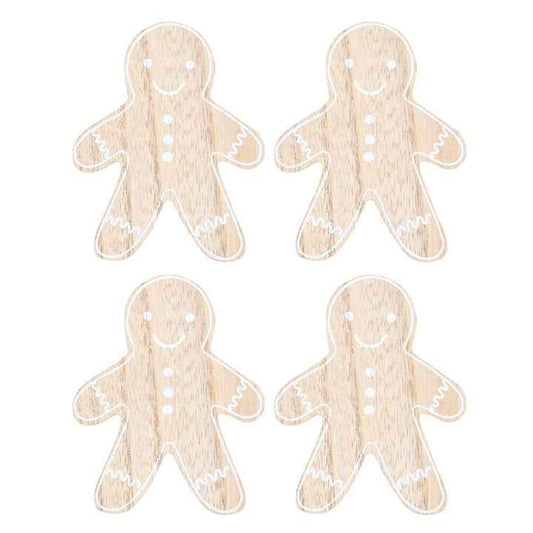 Gingerbread Man Coaster Set