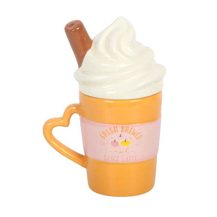 Fresh Brewed Pumpkin Spice Latte Lidded Mug