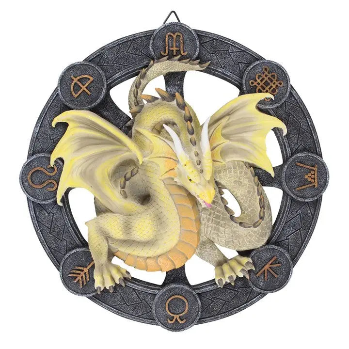 Mabon Dragon Resin Wall Plaque by Anne Stokes