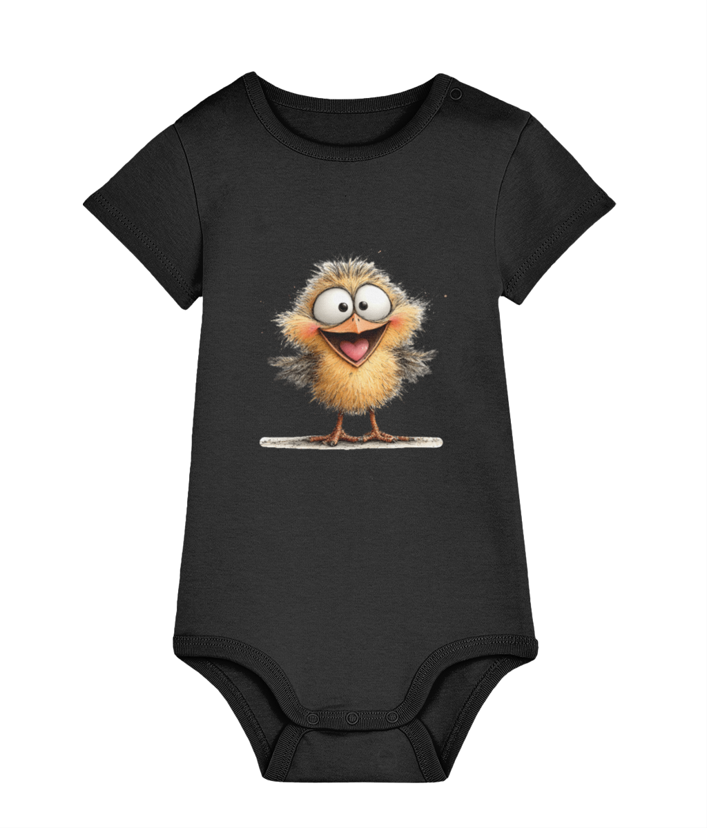 Whimsical Farm Animal Baby Grow | Unisex Newborn Bodysuit - Pippin the Peppy Chick|