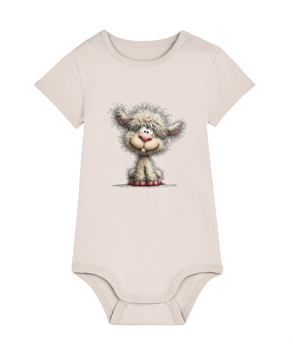 Whimsical Farm Animal Baby Grow | Unisex Newborn Bodysuit - Albie the Alpaca