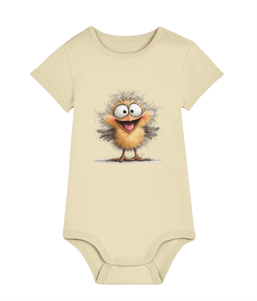 Whimsical Farm Animal Baby Grow | Unisex Newborn Bodysuit - Pippin the Peppy Chick|