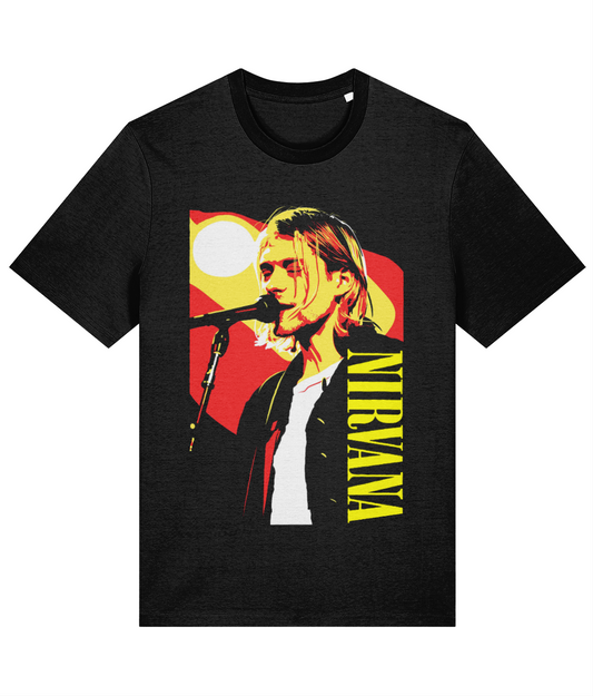 Nirvana Kurt Cobain Graphic T-Shirt | 100% Organic Cotton Band Tee