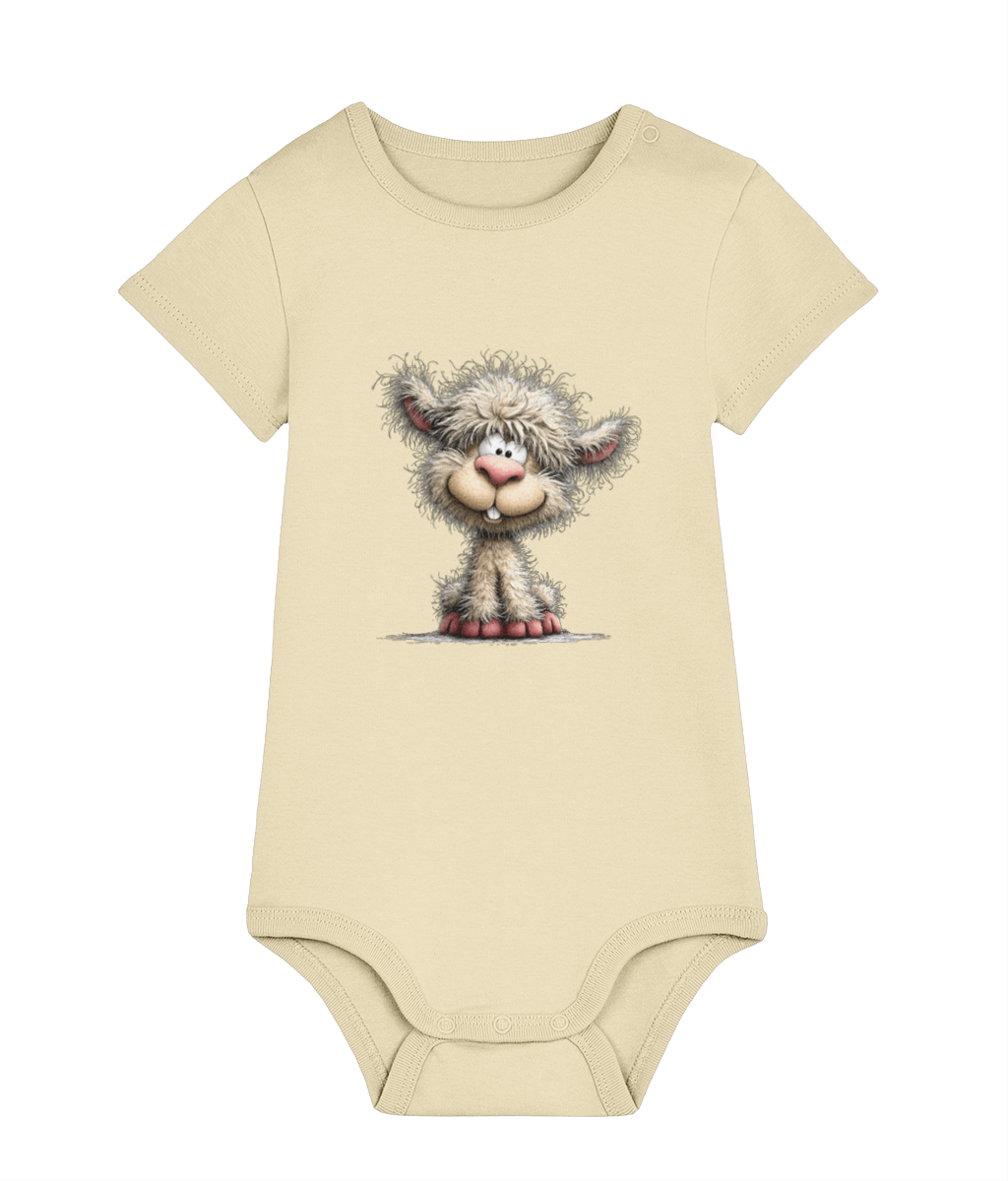 Whimsical Farm Animal Baby Grow | Unisex Newborn Bodysuit - Albie the Alpaca