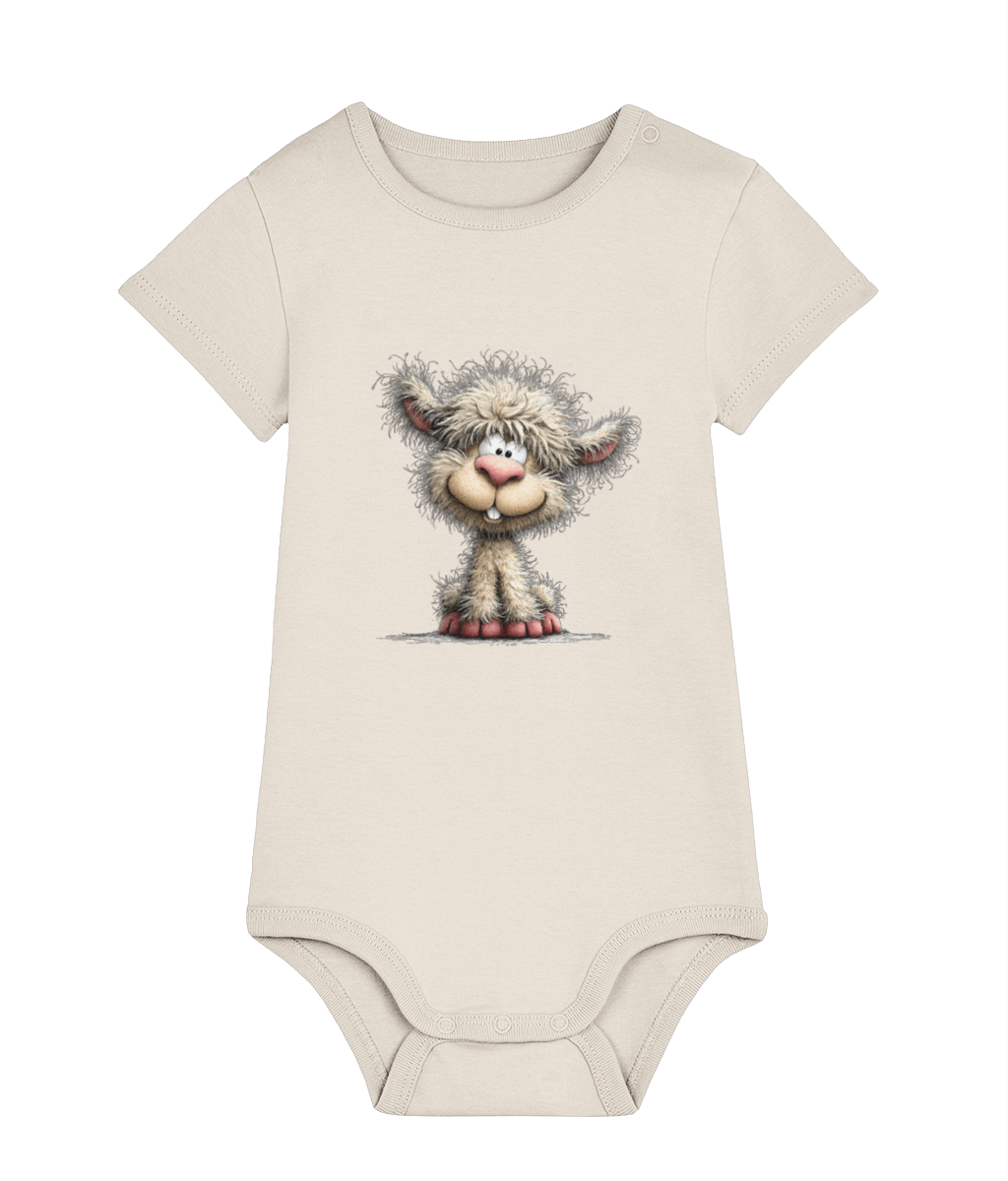 Whimsical Farm Animal Baby Grow | Unisex Newborn Bodysuit - Albie the Alpaca