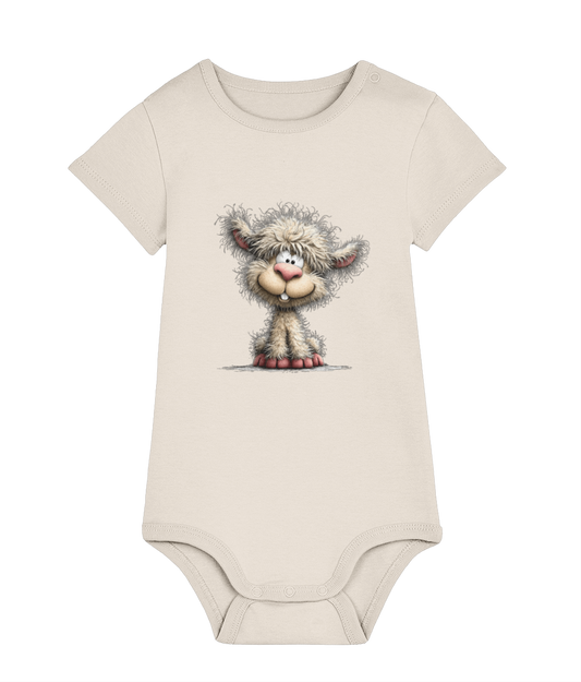 Whimsical Farm Animal Baby Grow | Unisex Newborn Bodysuit - Albie the Alpaca