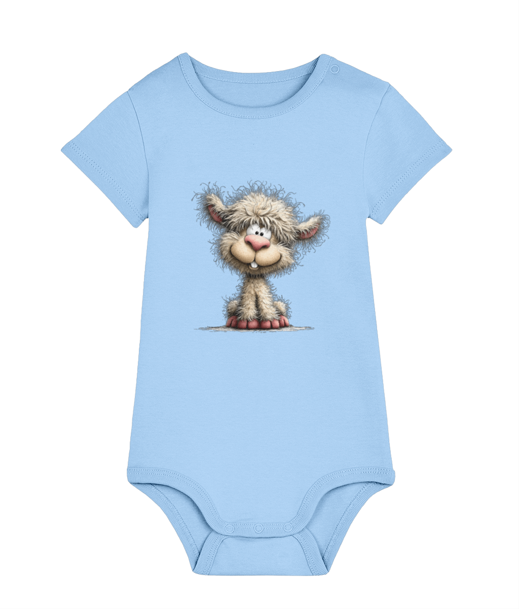 Whimsical Farm Animal Baby Grow | Unisex Newborn Bodysuit - Albie the Alpaca