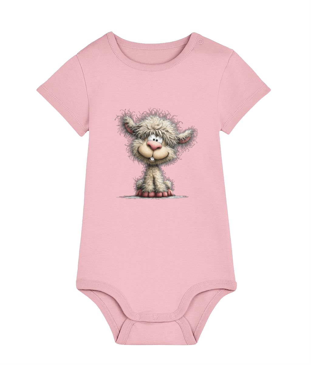 Whimsical Farm Animal Baby Grow | Unisex Newborn Bodysuit - Albie the Alpaca