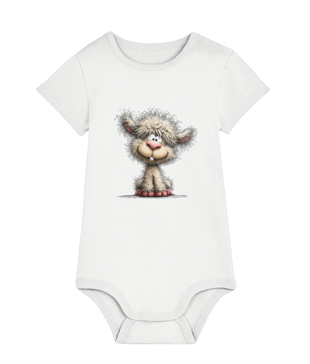 Whimsical Farm Animal Baby Grow | Unisex Newborn Bodysuit - Albie the Alpaca