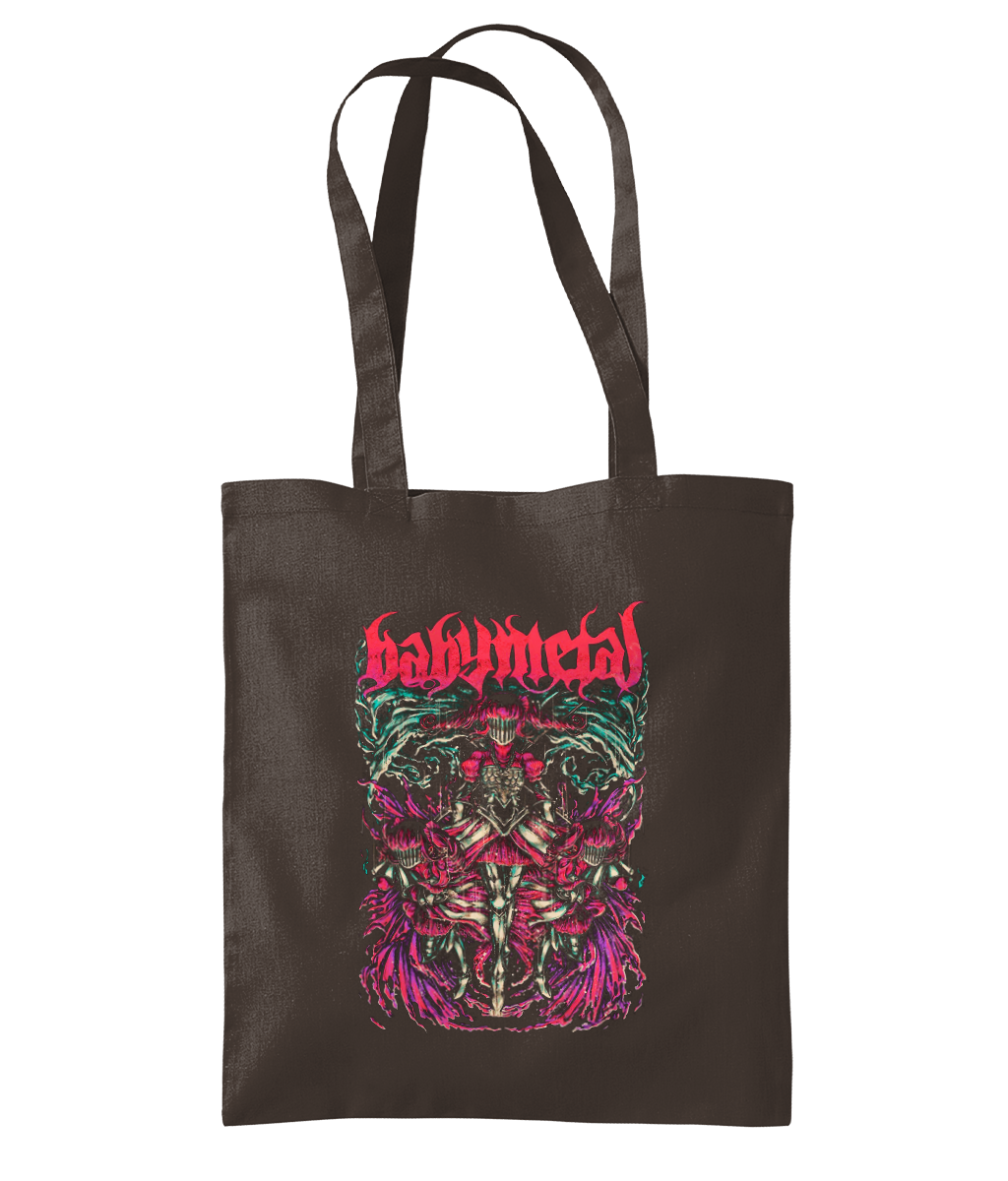 Babymetal Black Cotton Tote Bag | Kawaii Vibrant Gothic Graphic Reusable Shopper