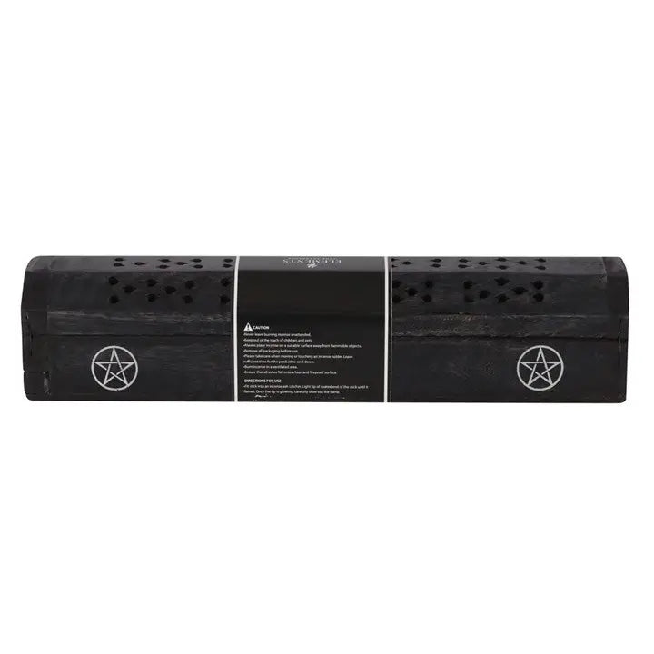 Pentagram Wooden Black Pepper Incense Box Set