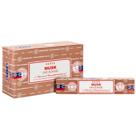 Set of 12 Musk Incense Sticks by Satya (12/50)