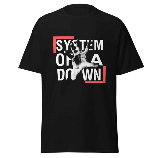 System Of A Down Graphic T-Shirt – Alternative Metal SOAD Hand Print Unisex Cotton Tee