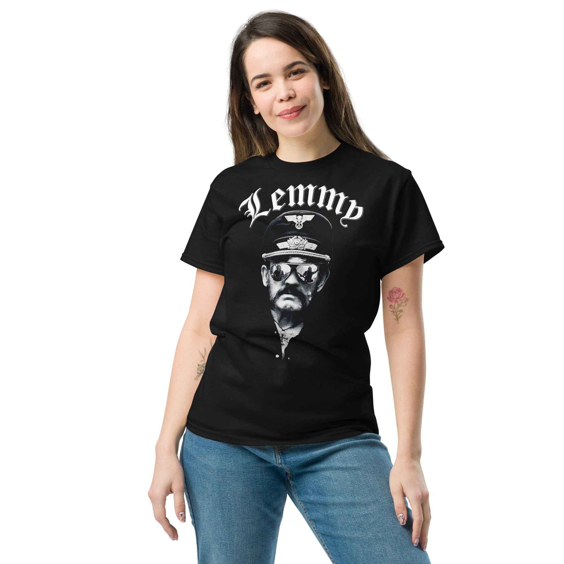 Lemmy Motörhead Front Print T-Shirt – Unisex Rock Legend Graphic Cotton Tee