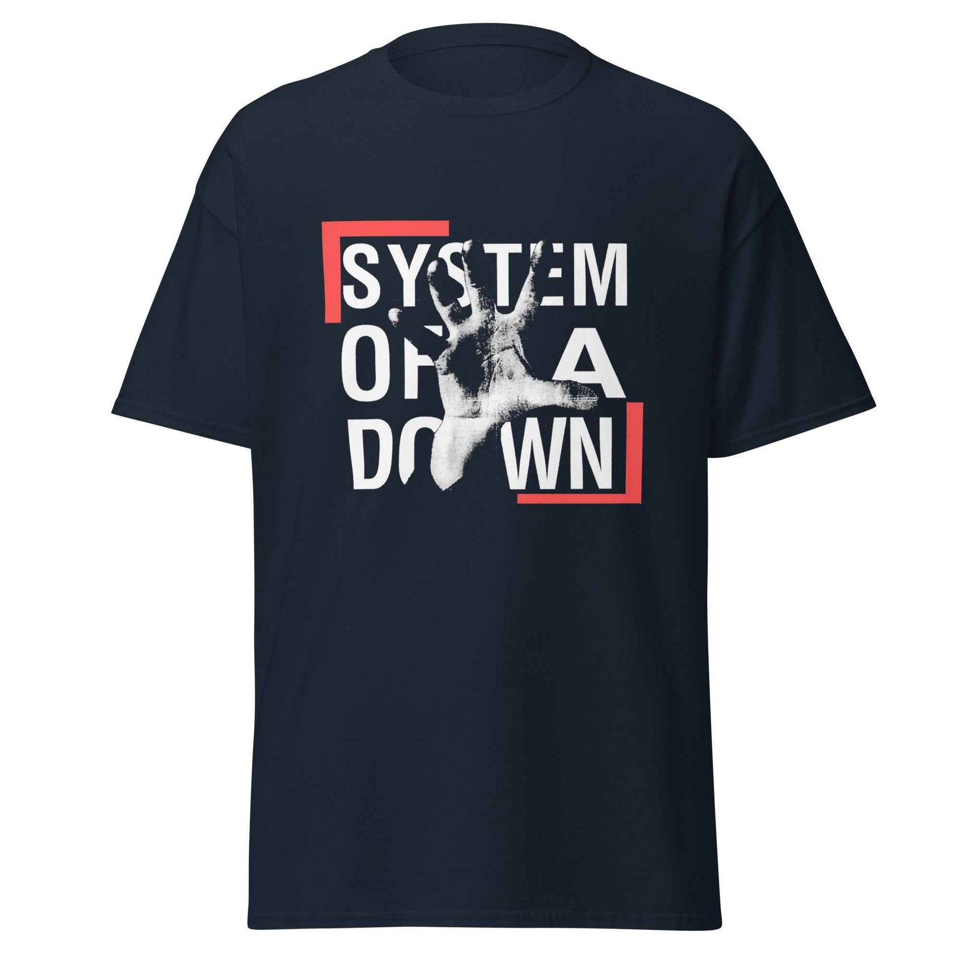 System Of A Down Graphic T-Shirt – Alternative Metal SOAD Hand Print Unisex Cotton Tee